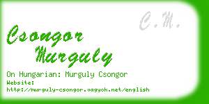 csongor murguly business card